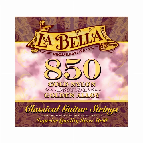 قیمت خرید فروش سیم گیتار La Bella 850 Elite Gold Nylon Golden Alloy 